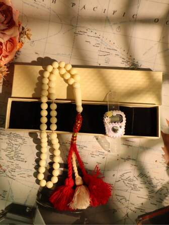 1pc New Prayer Bead Counter Set, Suitable For Ramadan, Christmas, Halloween, Holidays, Includes High-End Packaged Tally Counter, Prayer Bead Bracelet Counter Set, Electronic Manual Button Counter, Compact Portable Ring Counter, Thumb Press Counter, For Learning, Exercise, And Other Counting Activities, Finger Counter, Counter Ring, Rosary Counter, Small Finger Wearable Counter, Ring Counter Electronic Counter