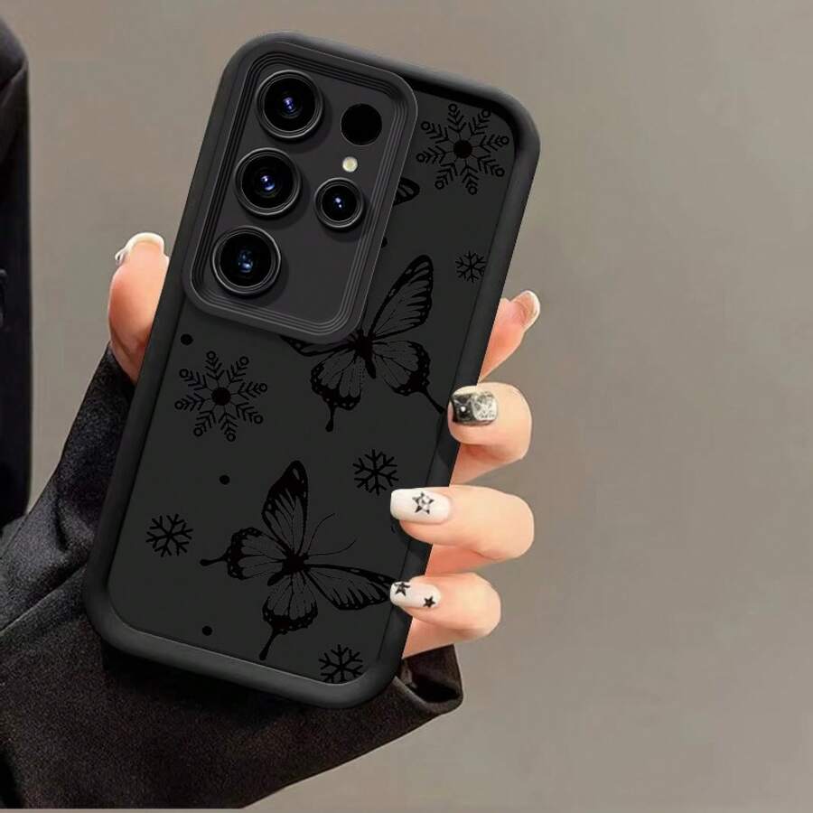[Teléfono] Adecuado 24 S23 + S22 + S21 + Plus, Patrón de línea pintado a mano de lujo de alta gama Teléfono de escalera de ojos impreso Adecuado 25 S22 Ultra S21 S20 S23 FE 5G Textura mate Anti-caída A prueba de golpes Suave Lente de cobertura completa Proteger - Beis - Ver 1