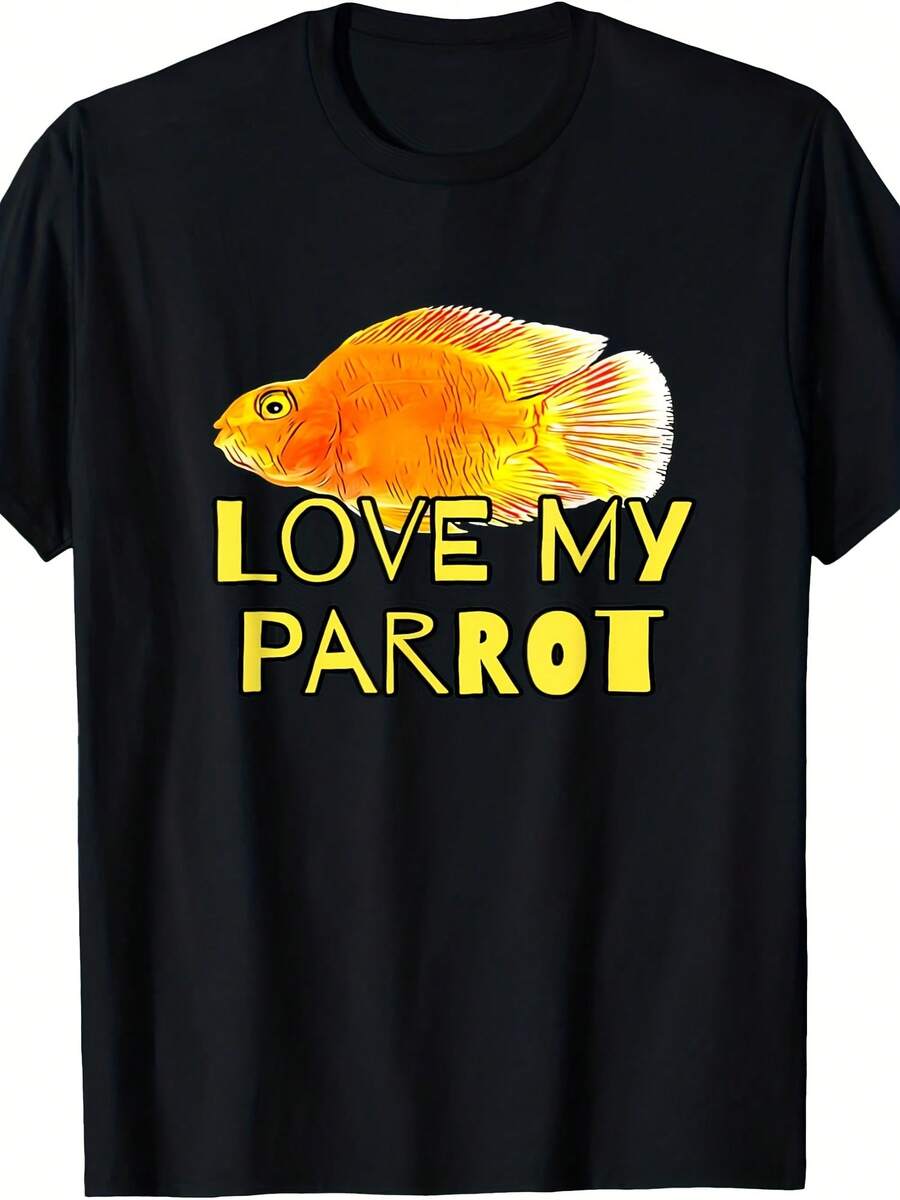 Red Blood Parrot Cichlid Fish Owners Love My Parrot Gift T-Shirt - 款式8 - 查看 1