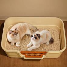 1 Pieza Caja de Arena para Gatos de Apertura Lateral, Tamaños Pequeño/Mediano/Grande, Adecuada para Sala de Estar, Dormitorio, Estudio, Tienda de Mascotas, Apartamento, Apta para Gatos Pequeños y Medianos, Fácil de Limpiar e Instalar, Ahorro de Espacio