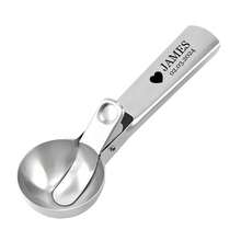 1pc Personalized Ice Cream Scoop - Customized Engraved Spoon And Melon Baller, Perfect Gift For Her, Women, Mom, Kids, Boyfriend Or Home Kitchen - Silver-new - View 11