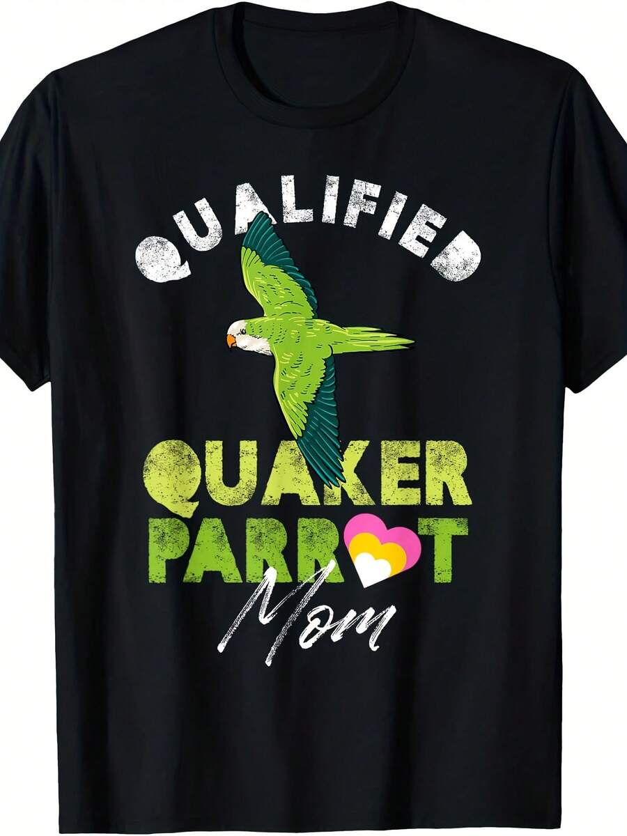 Qualified Quaker Parrot Mom T-Shirt - Style 6 - View 1