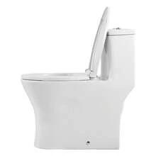 One-Piece Toilet, Elongated Toilet Vortex Dual-Flush 1.0/1.28 GPF, Toilets For Bathroom With Comfortable Chair Seat, Standard Height, Easy-Clean Skirted Design, 12 Inch Rough-In, White + Silver - 12 inch 17 inch 1.0/1.28gpf trắng sáng + bạc - Xem 8