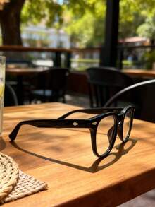 1pc 2026 New Year Popular Casual Tritan (Copolyester) Women Glasses - Black - View 4