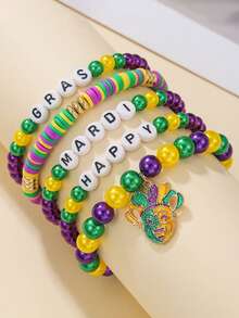 Bohemian Western Festival Mardi Gras Party Polymer Clay Layered Bracelet, Popular Cross-Border E-Commerce Item - Multicolor - View 6
