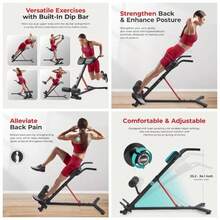 Foldable Hyperextension Roman Chair Back Extension, Home Gym Sit Glute Ab Workouts, Optional Adjustment Incline Multi - Function Heavy - Duty Exercise Equipment - Multi Function Roman Chair - View 1
