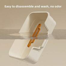 1 Pieza Caja de Arena para Gatos de Apertura Lateral, Tamaños Pequeño/Mediano/Grande, Adecuada para Sala de Estar, Dormitorio, Estudio, Tienda de Mascotas, Apartamento, Apta para Gatos Pequeños y Medianos, Fácil de Limpiar e Instalar, Ahorro de Espacio