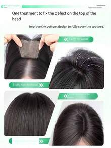 [No Clip Needed] Bangs Hair Topper, Volumizing, Invisible & Seamless, High Crown, Hook And Loop Hair Piece - Multicolor - View 7