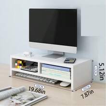 1pc Laptop Stand Desk Organizer Riser, Suitable For Bedroom, Gaming Room, Study, Office Workstation, Monitor Stand