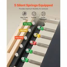 Foldable Pilates Reformer, Wooden Pilates Workout Machine For Home Gym Studio Use, Pilates Bed With Dual Resistance- Spring & Cord, Reformer Set With Sitting Box, Up To 400 LBS - Maple Foldable - View 2