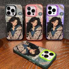 Funda compatible con Apple 16, compatible con iPhone 13 Pro/XS Max, funda plateada colorida, cobertura completa, 12 chica, 11 artística - Negro - Ver 3