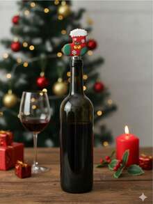 1PC Decorative Christmas Santa Wine Stopper. PVC Bottle Cork & Sealer For Wine, Champagne & Liquor. Festive Holiday Bar Accessory & Party Favor. Reusable & Charming Design For Fresh Drinks. - Shoe Type - View 4