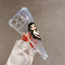 Funda elegante con diseño de personaje, compatible con teléfonos ,  17,  16 Pro Max,  15 Pro Max,  13 y  12. Fabricada en TPU, ofrece protección contra golpes y caídas. Un regalo ideal para familiares, amigos, parejas y para Halloween. - transparente - Ver 6
