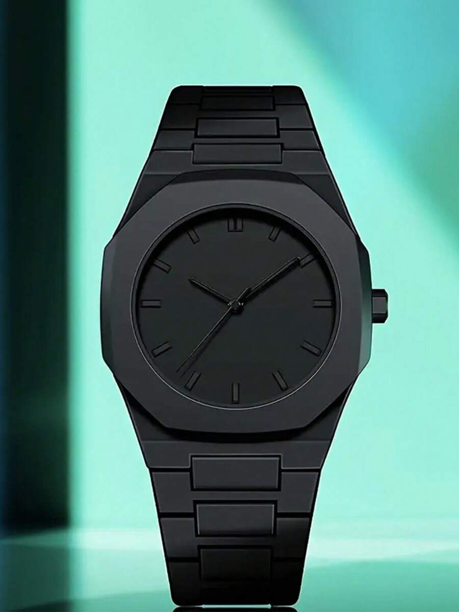 1 件装极简菱形条纹刻度男童石英手表 - 彩色 - 查看 1