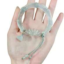 Qingxin Chinese White Moonlight Advanced Ice Lotus Niche Mori Light Luxury Advanced Sense Bracelet Cold Sense Temperament - 白月光蓮花 - 查看 5
