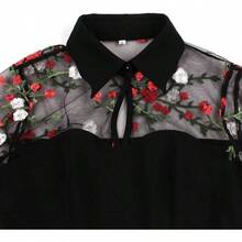 Women's Vintage Polka 1950s Audrey Retro Prom Dress 50's 60's A - Line Cocktail Party Swing Dress - Lớn + Z#thêu - Xem 3