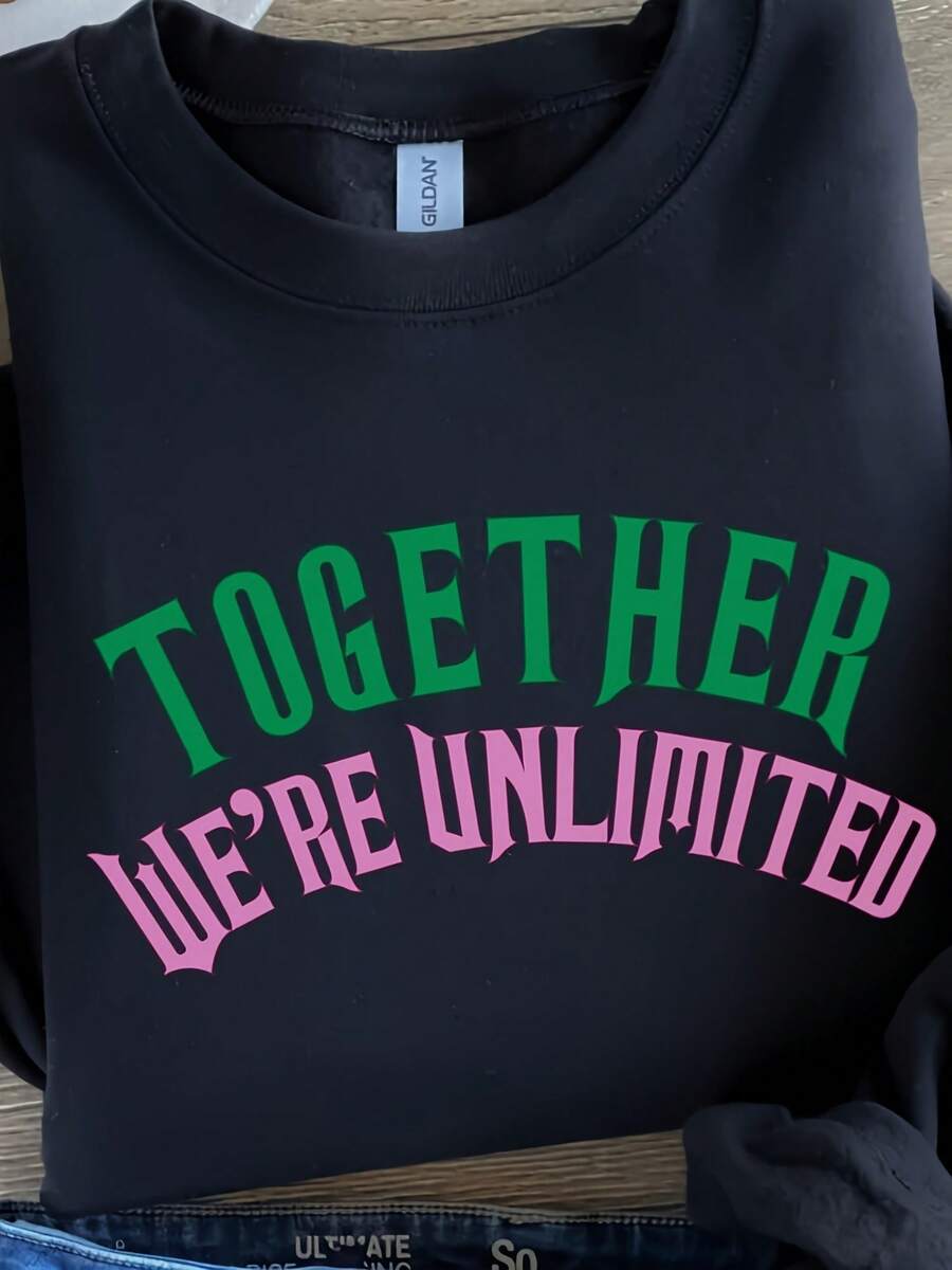 Together We're Unlimited Witch Theme Sisterhood Sweatshirt, Wicked Inspired Viral Sweater, Musial Song Witchcore, Daughter Gift Idea, Witchy - 款式3 - 查看 1