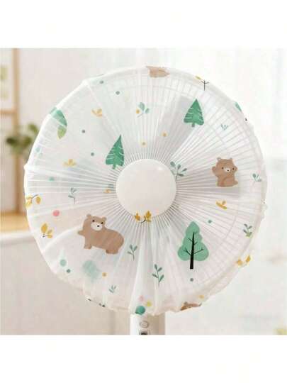 耐用的 PVC 塑料电风扇防尘罩 - 适用于所有风扇，易于清洁的设计，适合所有季节，家庭和办公室使用，莲花边缘设计，简约的外观，坚固的结构，办公室配件，用户必备