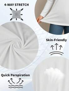 New In 2025-Comfortable Casual Crew Neck Long-Sleeved T-Shirts,"Nana" Creative Letter Prints Women's Clothing, Interesting Graphic Tees Very Suitable For Daily Leisure And Home,Fall Clothes For Women,Stylish And Comfortable Autumn And Winter Outfit Styles - trắng - Xem 7