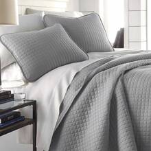Full/Queen Quilt Bedding Set, Microfiber Quilts Queen Size, Coverlet, Stain & Pet Hair Resistant Bedding, Full Size Bedspread With 2 Pillow Shams, Bone, 2025 - 11 - 灰色 - 查看 11