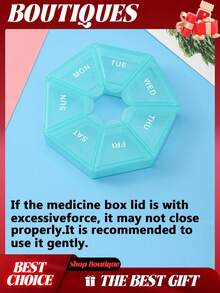 5pcs Weekly Pill Organizer, Pill Box, Pill Box 7 Day, 7 Day Pill Box, Portable Travel Pill Box