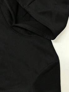 [Cozy Hoodie With Graphic Print] Men's Casual Hoodie With 'NOT FRIENDLY DO NOT TOUCH' Graphic - Cozy Polyester, Kangaroo Pocket, Machine Washable - Perfect For FallWinter, Back Print - 黑色 - 查看 4