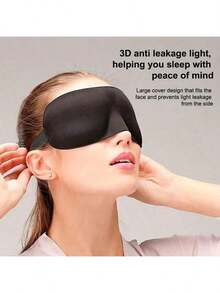 1pc Natural Silky Sleep Eye Mask, Ultra Smooth Sleep Mask For Women And Men - Fully Adjustable Straps, Especially Suitable For Back And Side Sleepers - Multicolor - View 9