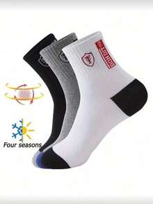 10 pares/5 pares/1 par[Imprescindible para hombres deportivos]Calcetines deportivos clásicos para hombres | Transpirables y absorben la humedad | Alta elasticidad | Múltiples colores disponibles | Oferta especial por tiempo limitado | Oferta especial talla grande vendida | Calcetines (El patrón de los calcetines está tejido, no bordado ni impreso)(Puede haber algunas diferencias entre el producto real y la imagen, ya que la imagen está embellecida, lo cual es normal)(Sin caja de papel)(Entrega aleatoria) - Multicolor - Ver 5