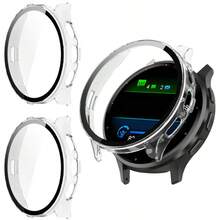 2 件装硬质 PC 保护壳，带钢化玻璃屏幕保护膜，兼容 Garmin Venu 3/Venu 3S 智能手表，边框保护壳配件（黑色 + 黑色）（透明 + 透明），时尚男女通用手表配件 - 彩色 - 查看 10