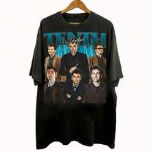 Vintage 90s Bootleg Style T-Shirt Of The Tenth Doctor, T-Shirt Of The Tenth Doctor Series,  Gifts For Men And Women, Unisex T-Shirt - màu đen - Xem 6