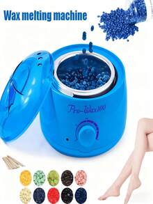 Olla de cera azul calentada