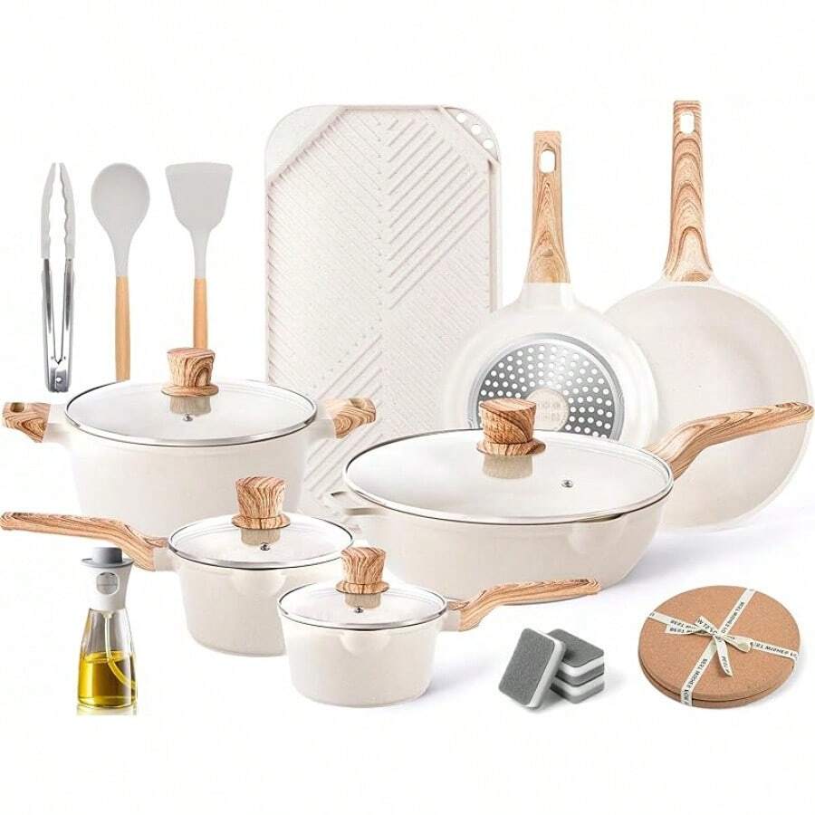 Cooking Sets - Cookware Set Griddle Beige - View 1