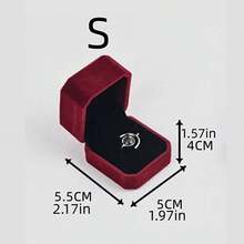 Hộp đựng trang sức 1 chiếc cho vòng tay, nhẫn, mặt dây chuyền, hoa tai, vòng cổ, hộp đựng trang sức nhung, thích hợp cho gia đình và du lịch, quà tặng ngày lễ tình nhân và trở lại trường học - Đỏ - Xem 10