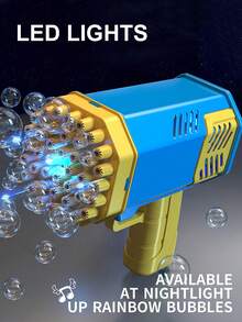 儿童泡泡枪玩具，手持式40孔泡泡枪，多孔加特林式泡泡机，趣味吸盘玩具，圣诞礼物（不含电池，不含泡泡液）