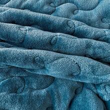 1pc Solid High-End Navy Blue Thick Velvet Fitted Sheet (Pillow Case Not Included), Simple And Cozy Bedding, Full Wrap-Around 3D Quilted Wave Pattern, Warm And Skin-Friendly, Durable, Dust And Moisture Resistant, Suitable For Autumn/Winter Or As Bedroom Decor, Perfect Gift For Parents, Friends In New Year, Christmas, Cold Weather - Noble Blue - View 7