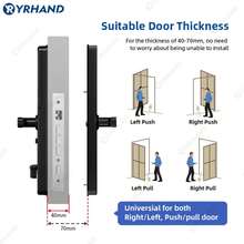 YRHAND Mexico Local Fast cerraduras inteligente para puertas wifi or Ttlock door lock Home - H01pro 6070adjust - Ver 9