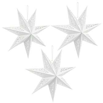 Sjuuddig stjärnformad papperslampskärm hängande ornament ihålig design lämplig för hem, sovrum, bröllop, juldekoration, heminredning, festdekoration, papperslyktdekoration, inget ljus