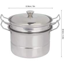Olla De MOUMOUTEN, Olla De De Acero Inoxidable De 3 Niveles, Utensilios De Cocina Dim Sum, Sartén Para Cocinar Verduras Con Sartén Apilable Para Albóndigas - 1 - Ver 7