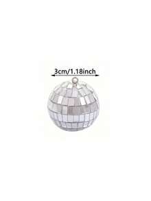 10pcs Disco Ball Set In Assorted Sizes - 1.18/1.57/3.15 Inches - Various Round Silver Disco Balls, Suitable For 70s 80s Disco Themed Birthday, New Year, Party, Home Decor, Christmas Gifts, Disco Ball Decorations Christmas Decorations Room Decor Winter Christmas Decorations Home Christmas Gifts Christmas Decor