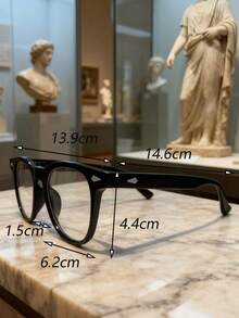 1pc 2026 New Year Popular Casual Tritan (Copolyester) Women Glasses - Black - View 5