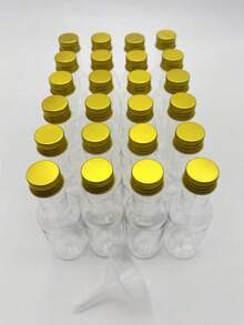 1/2/5/10pcs Mini Liquor Bottles,0.83oz 1.7oz 3.3oz Plastic Empty Miniature Bottle With Golden Cover Screw Caps, Small Shot Bottles, Drink Containers Wine Bottles Reusable Empty Spirit Bottle Juice Bottles Alcohol Bottles Sauce Bottles, Available In A Variety Of Colors And Sizes, For Weddings Parties, Christmas Day Party Supplies Perfect For Bathroom Travel, Outdoor Camping, Wedding Parties And Business Travel, Easy To Carry - Nhiều màu - Xem 5