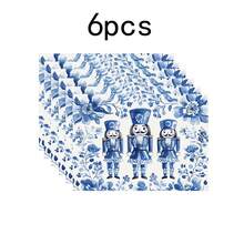 1 set/4 buc/6 buc Covorașe de masă cu model vintage de spărgător de nuci de Crăciun, Covorașe dreptunghiulare din poliester, lavabile la mașină, Protecții de masă, Covorașe termoizolante, Decorațiuni de masă pentru restaurant, Articole pentru petreceri, Decorațiuni de Crăciun, Pot fi oferite cadou - Multicolor - Vizualizare 11