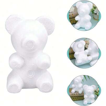 1/2st skumbjörnsgjutform vit gör-det-själv-pyssel för skumrosor gör-det-själv-björn, bröllopsblomma bröllopsfestdekoration, bordsdekorationer, festpresentdekorationer, juldekorationer, gör-det-själv-julklapp.