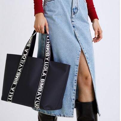 Bolso de nailon para mujer, bolso de hombro grande con múltiples bolsillos, bolso de mano informal con cremallera para el trabajo, viajes y la universidad.