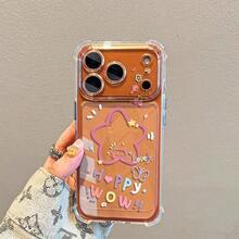 Cubiertas Protectoras para Teléfonos: Silicona Suave Transparente con Estampado de Estrella | Compatible con Samsung (Series A, S, Note 10/20),  (16, 15, 14, 13, 12 Pro Plus, X, XS Max) y OPPO, Redmi, , Honor - transparente - Ver 2