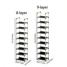Kệ giày đứng 8/9 tầng, tháp giày hẹp, kệ đựng giày góc, lý tưởng cho không gian nhỏ ở lối vào, hành lang, phòng khách, kệ đựng giày đa chức năng tiết kiệm không gian, kệ góc nhỏ gọn cho khu vực chật hẹp, thiết kế chắc chắn, dễ lắp ráp, giúp sắp xếp giày dép gọn gàng và dễ lấy, món quà tuyệt vời cho Ngày của Mẹ và làm mới không gian nhà vào mùa xuân, tối đa hóa không gian sàn và tăng cường sự ngăn nắp cho căn phòng. - Nhiều màu - Xem 8