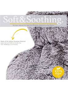 1 个粉色加厚冬季毛绒，冷热治疗袋，圣诞礼物 - 彩色 - 查看 9