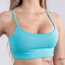 Top Gym Double Band Without Padding Thin Strap Zero Transparency Fashion Colors - Pool Blue - View 1
