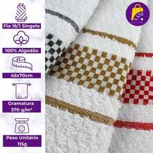 Set Of 5 Jacquard Terry Cloth Dish Towels - 紅色 - 查看 5