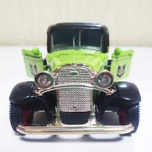 Miniatura Carrinho De Ferro Retro Calhambeque Vintage Tamanho 1:32 Coleção - Verde - Visão 6